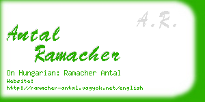 antal ramacher business card